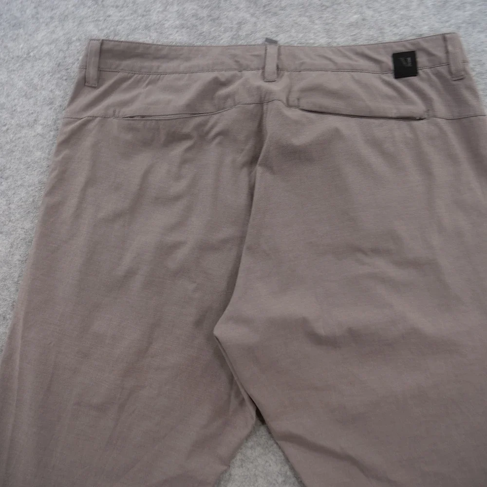 Vuori Aim Pants Mens 34 Brown Slim Fit Performance Travel Stretch Chino
